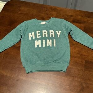 Merry Mini Kids Teal Sweatshirt